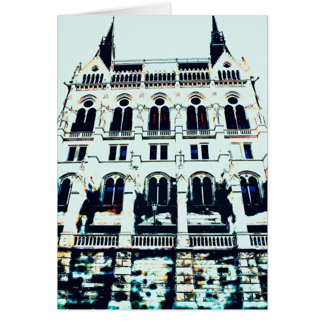 Cartão Pintura do Parlamento húngaro (Frente)