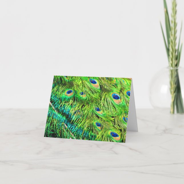 Cartão Pintura do pavão (Frente)
