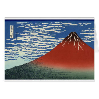 Cartão Pintura do vulcão Monte Fuji Japão