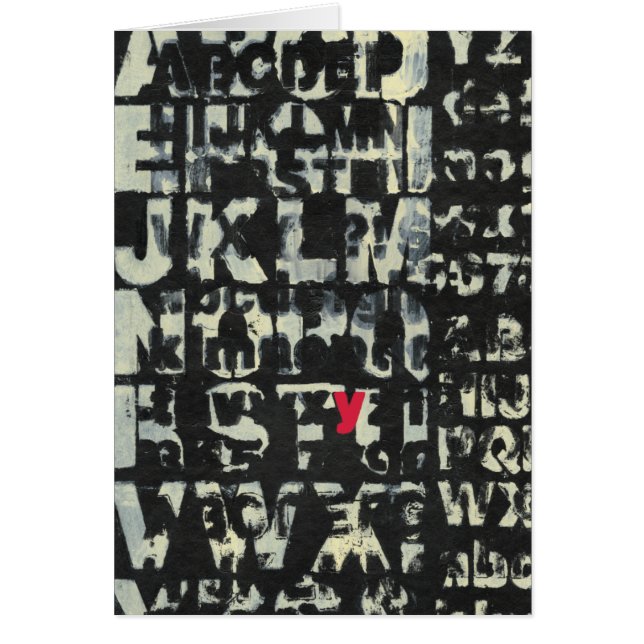 Cartão Pintura em alfabeto por Norman Wyatt (Frente)
