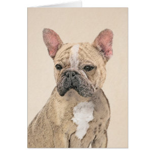 Cartão Pintura em Bulldog Francês (Sable) - Pintura Origi