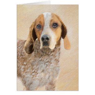 Cartão Pintura em Coonhound Inglês Americano - Arte Canin