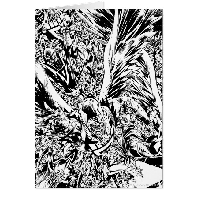 Cartão Pintura em grupo noturno mais negras - preto e bra (Frente)