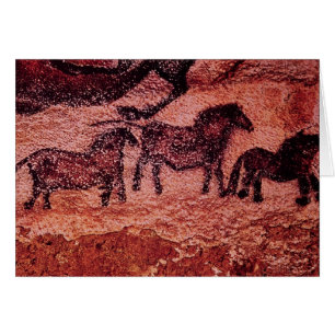 Cartão Pintura em rocha de tarpans, c.17000 BC