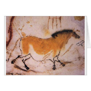 Cartão Pintura francesa do cavalo da caverna