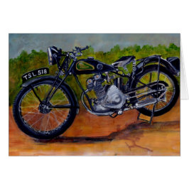 Cartão Pintura imperial nova da motocicleta do vintage