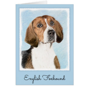 Cartão Pintura Inglesa em Foxhound - Arte Cachorra Origin