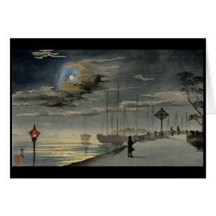 Cartão Pintura japonesa cerca de 1915