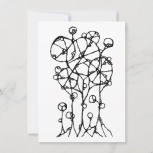 Cartão Pintura Mão - Abstrato Tree Group 1