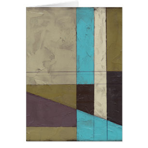 Cartão Pintura minimalista contemporânea com cor profund