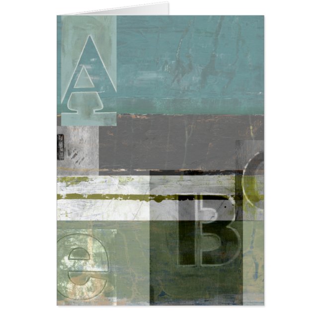 Cartão Pintura Moderna com Letras Cortadas (Frente)