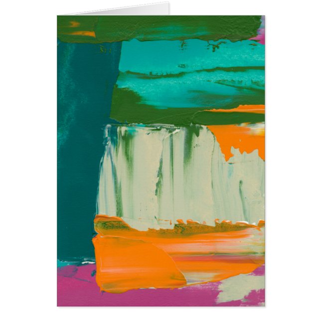 Cartão Pintura múltipla de impressão de expressão livre (Frente)