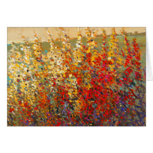 Cartão Pintura mural brilhante do jardim de Wildflowers
