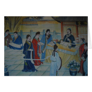 Cartão Pintura mural chinesa