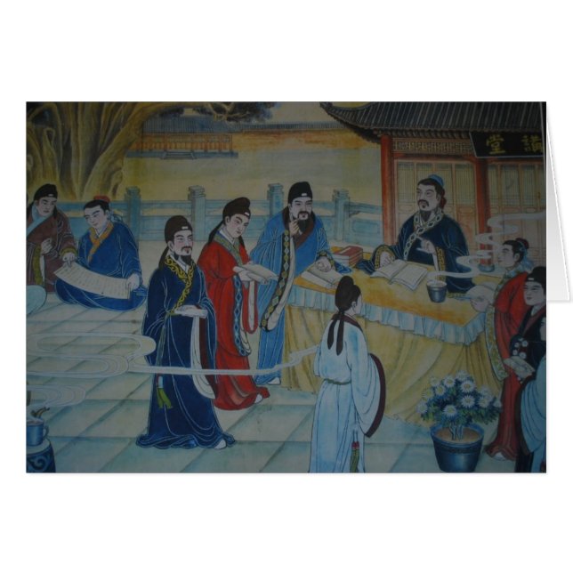 Cartão Pintura Mural Chinesa (Frente Horizontal)
