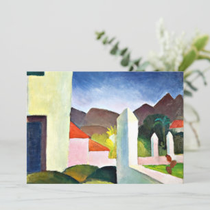 Cartão Pintura na paisagem africana por August Macke