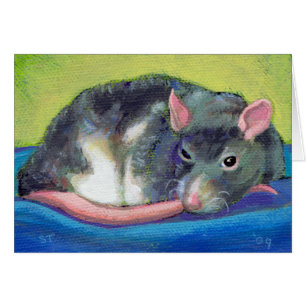 Cartão Pintura observador do guardião da arte bonita do