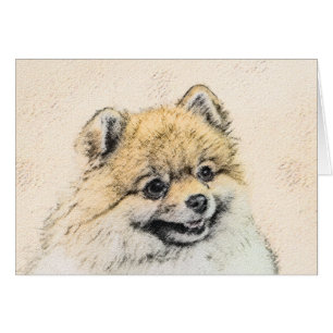 Cartão Pintura Pomeraniana (Laranja) - Arte Original de C