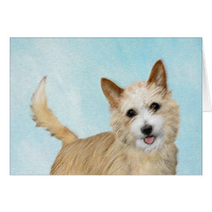 Cartão Pintura Portuguesa do Podengo Pequeno - Arte Origi