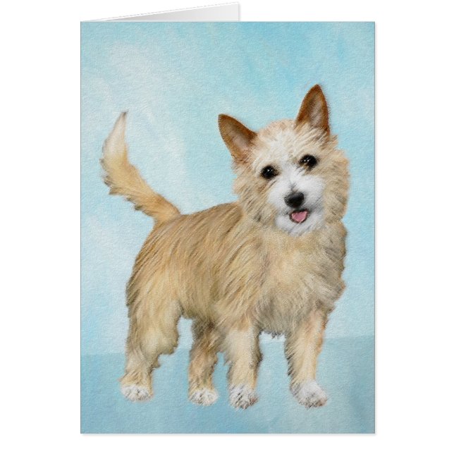 Cartão Pintura Portuguesa do Podengo Pequeno - Arte Origi (Frente)