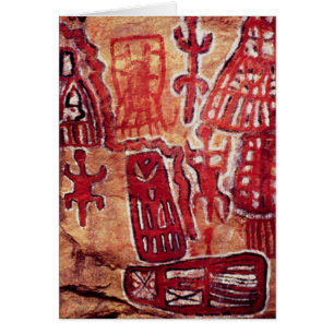 Cartão Pintura pré-histórica da rocha