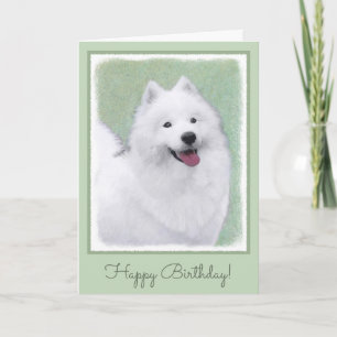 Cartão Pintura Samoyed - Arte Cachorosa Original