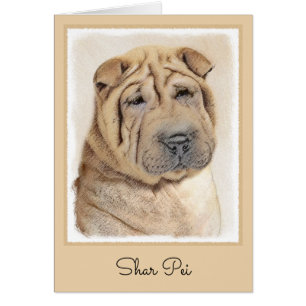 Cartão Pintura Shar Pei - Arte Cachorra Original