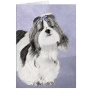 Cartão Pintura Shih Tzu - Arte Cachorosa Original