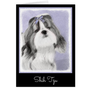 Cartão Pintura Shih Tzu - Arte Cachorosa Original
