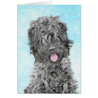 Cartão Pintura Terrier russa negra - Cachorro original bo