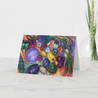 Cartão Pintura vegetal da aguarela