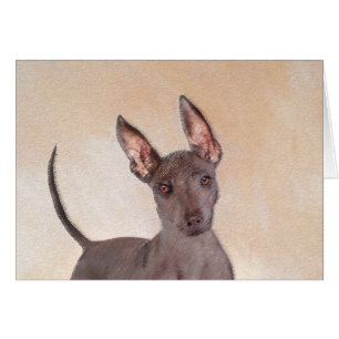 Cartão Pintura Xoloitzcuintli - Arte Cão Original Cute