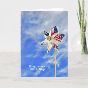 Cartão Pinwheels felizes do verão