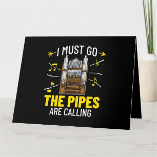 Cartão Pipe Organ Piano Organist Música Musicia