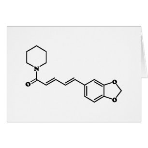Cartão Piperina Piperina, Piperina, Fórmula Química Molec