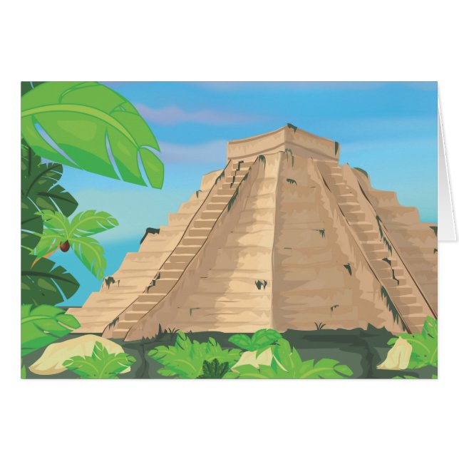 Cartão Pirâmide Aztec (Frente Horizontal)