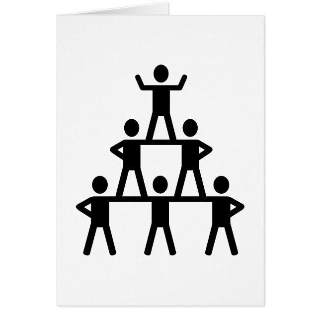 Cartão Pirâmide Cheerleading (Frente)