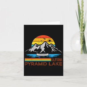 Cartão Pirâmide Lake California Souvenirs Família Caminha