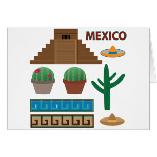 Cartão pirâmide mexicana