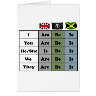 Cartão - pirata - carta inglesa da gramática de jamaica