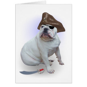 Cartão Pirata do buldogue