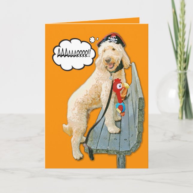 Cartão Pirata do Dia das Bruxas da história em quadrinhos (Frente)