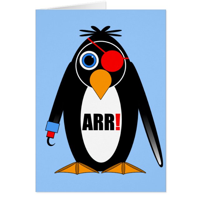 Cartão pirata do pinguim (Frente)