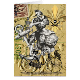 Cartão Pirata do steampunk do vintage