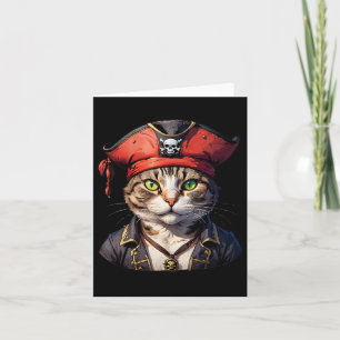 Cartão Pirata E Gato, O Buccaneeiro Felino