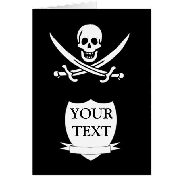 Cartão Pirata e monograma (Frente)