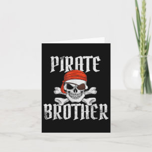 Cartão Pirata Irmão Halloween Skull & Crossbones Pi