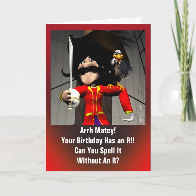 Cartão Pirate Birthday (Frente)