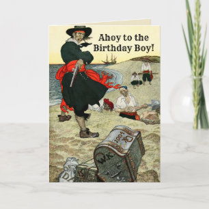Cartão Pirate Captain Kidd Buried Treasure by Howard Pyle