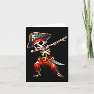 Cartão Pirate de Skeleton Halloween Kids Pirata